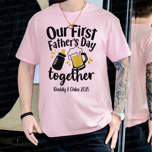 Personalized First Father's Day Daddy and Baby Outfit | CWFamily42