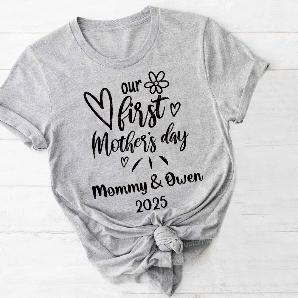 Personalized First Mother's Day Mommy and Baby Outfit | CWFamily45