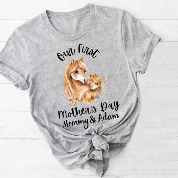 Personalized First Mother's Day Mommy and Baby Outfit | CWFamily51