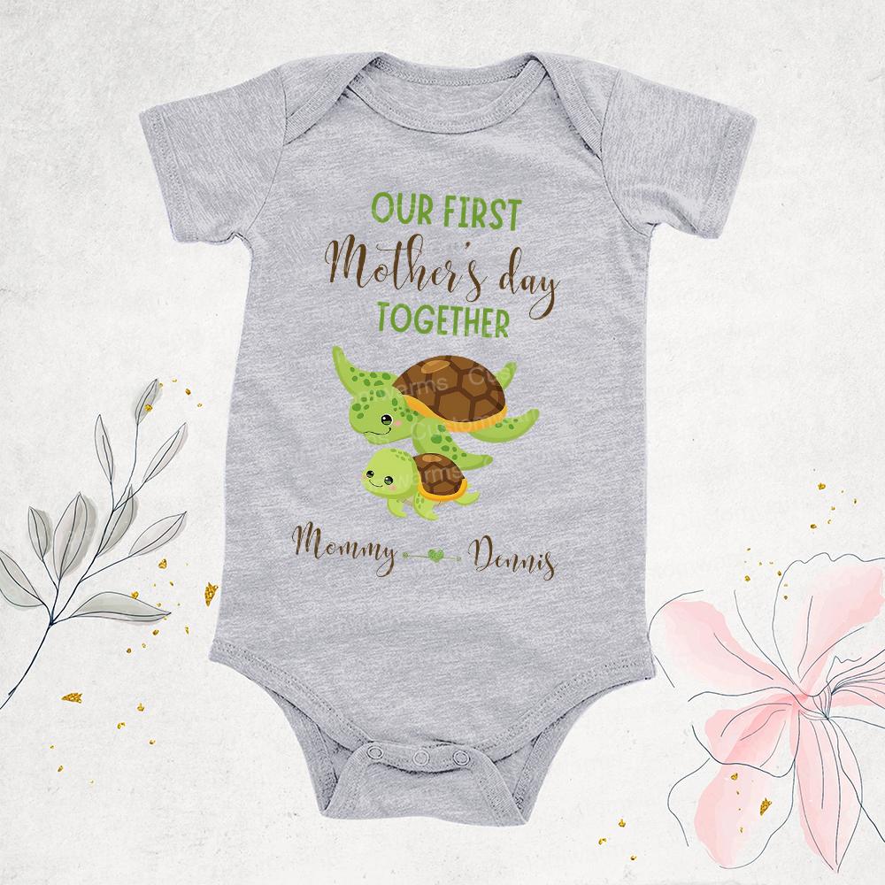 Personalized First Mother's Day Mommy and Baby Outfit | CWFamily46