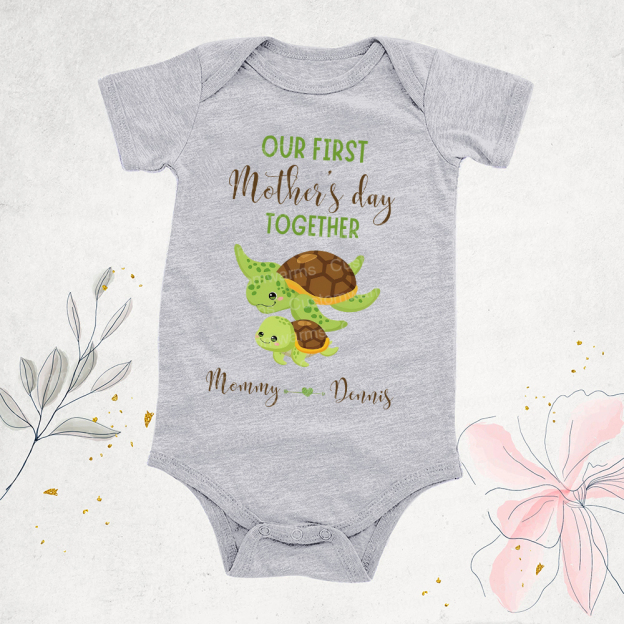 Personalized First Mother's Day Mommy and Baby Outfit | CWFamily46