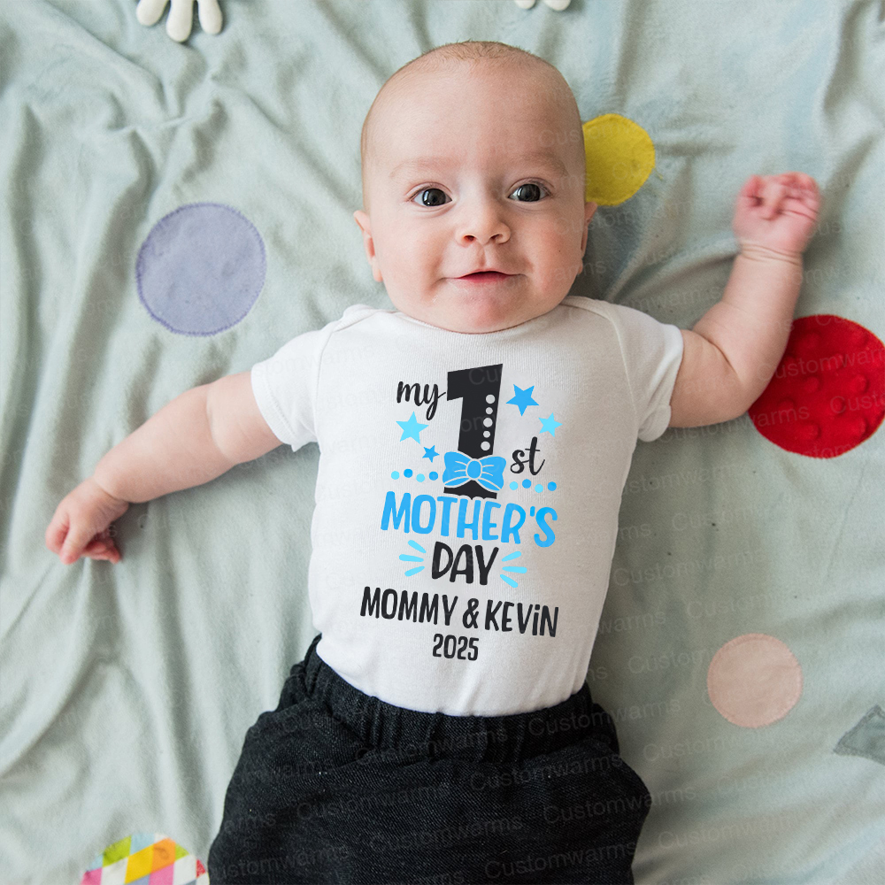 Personalized First Mother's Day Mommy and Baby Outfit | CWFamily53