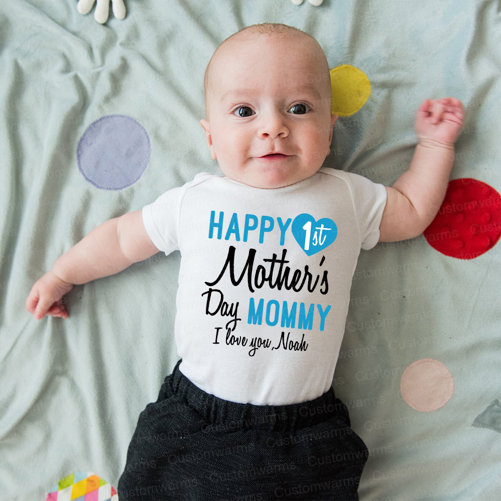 Personalized First Mother's Day Mommy and Baby Outfit | CWFamily56