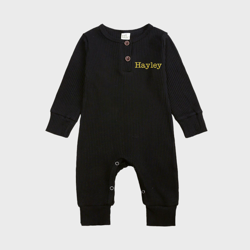 Personalized Embroidery Kids Cozy Soft Sweatshirt Romper | inRomper08