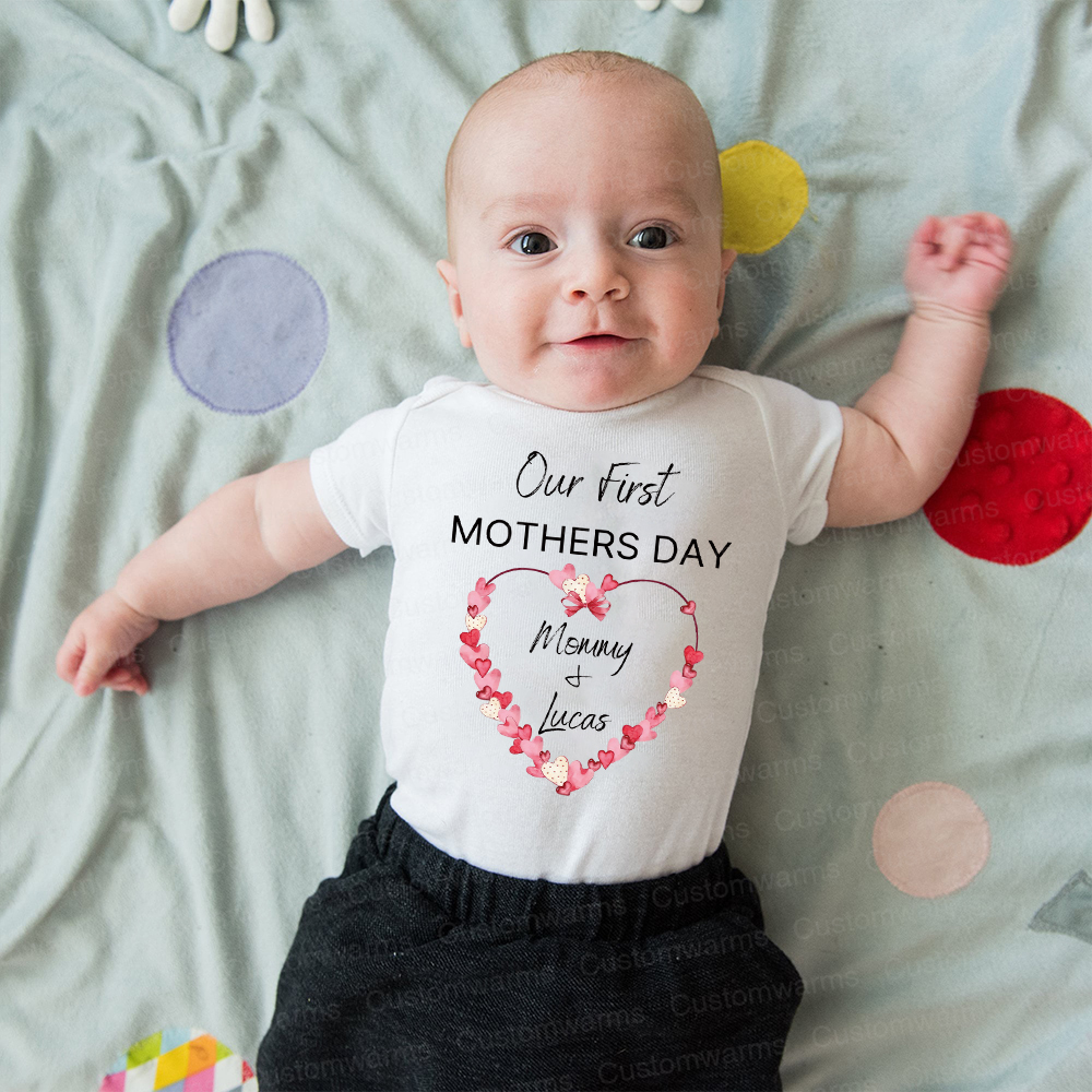 Personalized First Mother's Day Mommy and Baby Outfit | CWFamily59