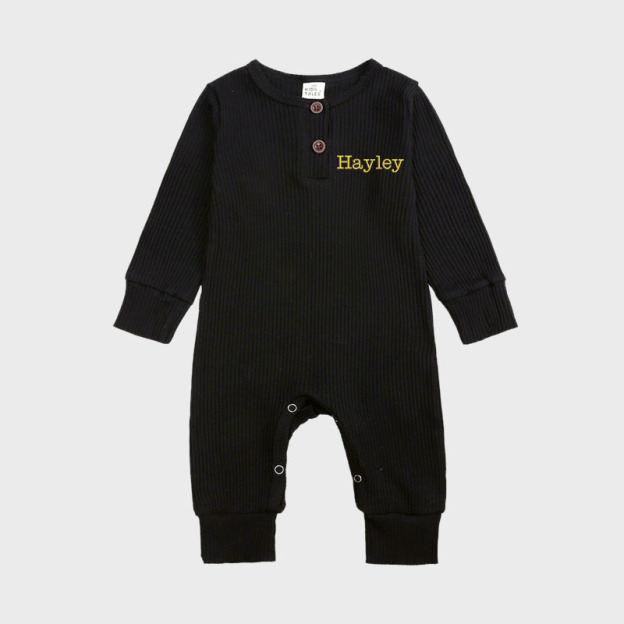 Personalized Embroidery Kids Cozy Soft Sweatshirt Romper | inRomper08