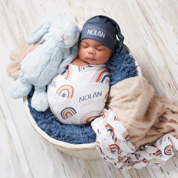 Personalized Baby Swaddle Blanket Set for Comfort & Unique | BBBlanket19