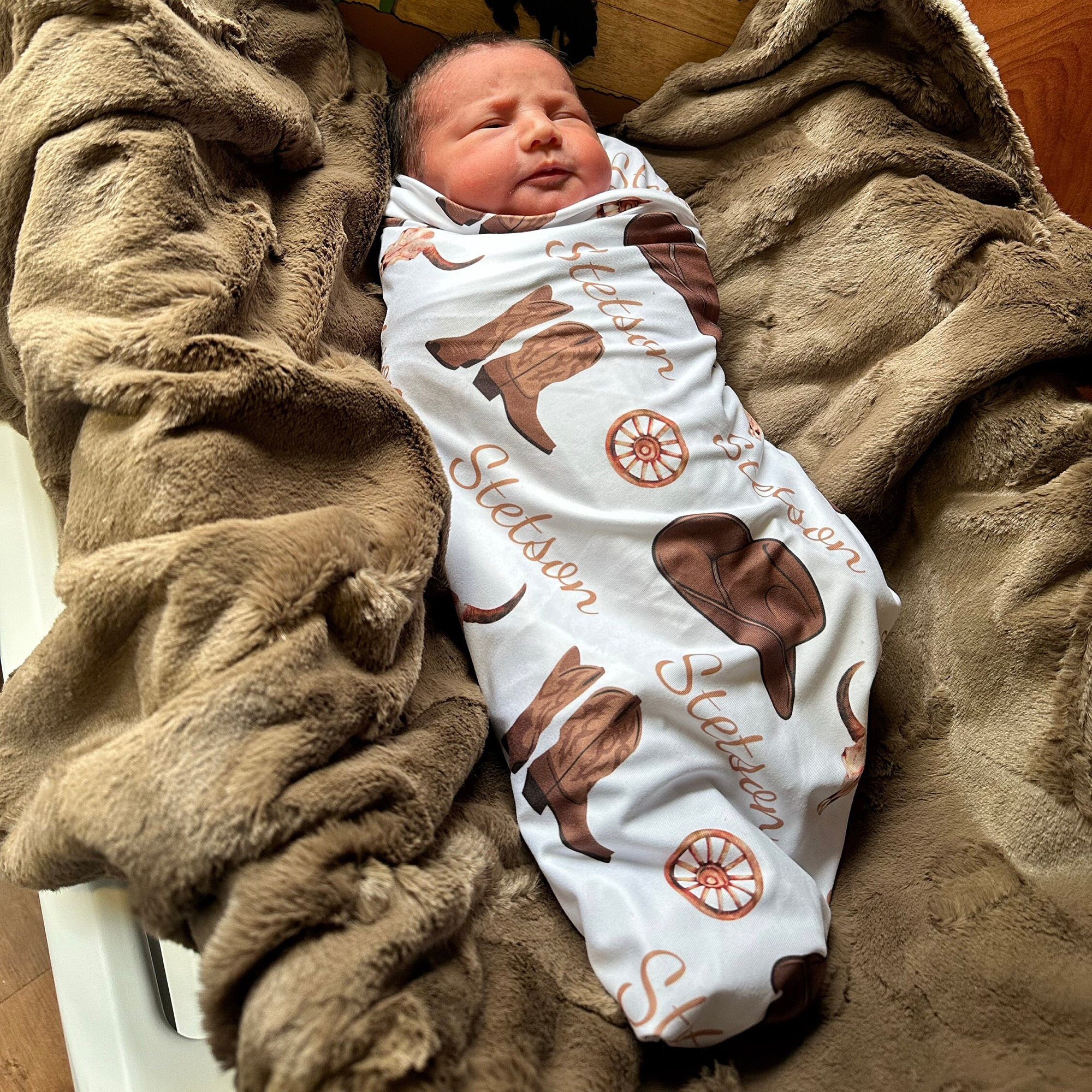 Personalized Baby Swaddle Blanket Set for Comfort & Unique | BBBlanket32
