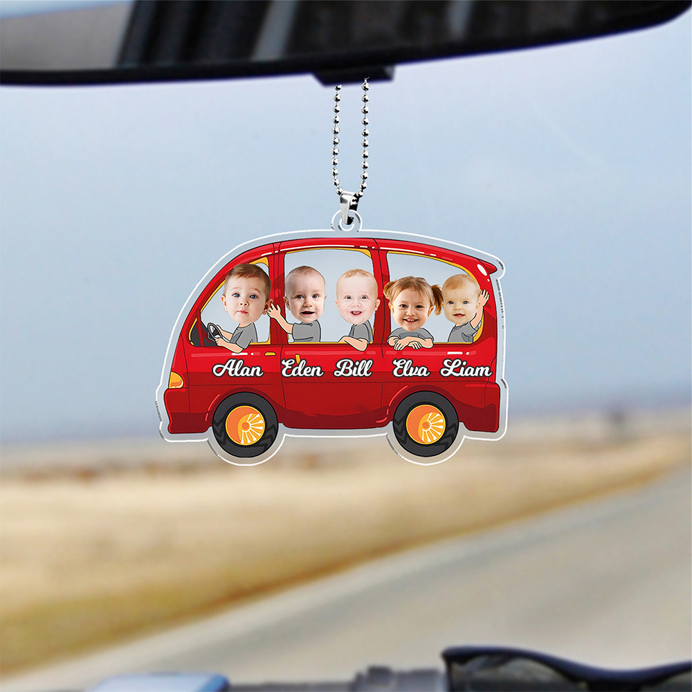 Personalized Kid Photos Car Hanger Fathers Day Gift | CWToy125