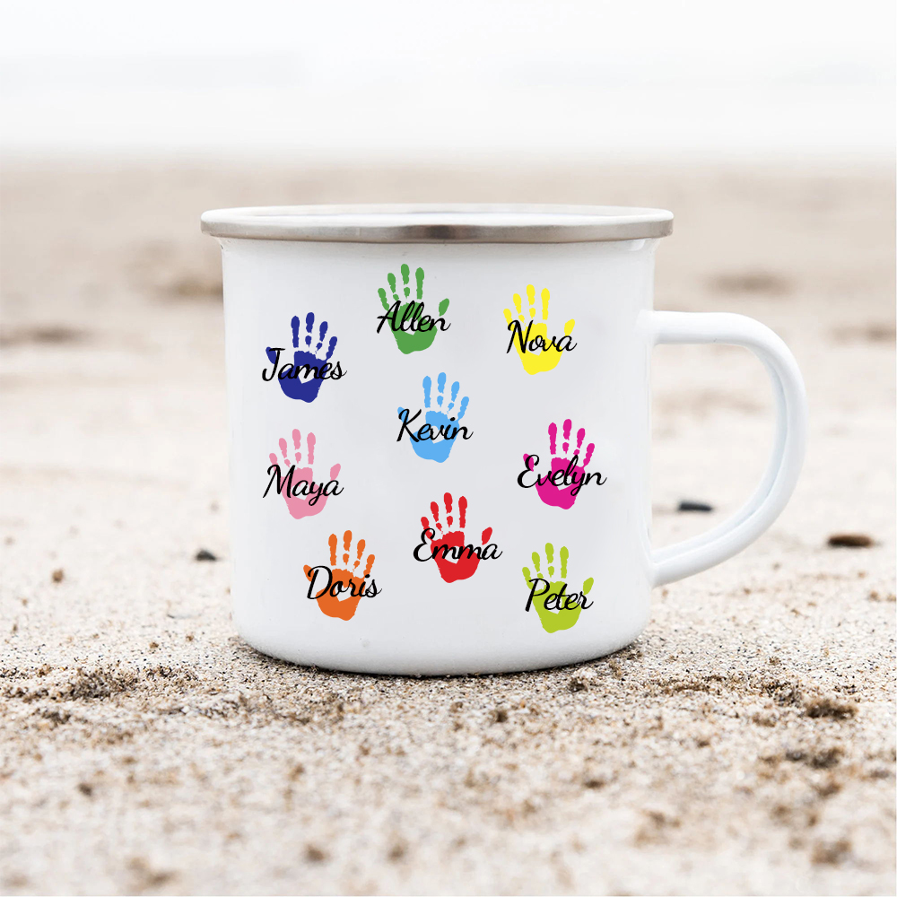 Personalised 12oz Funny Family Handprints Mugs for Kids | KidMug46