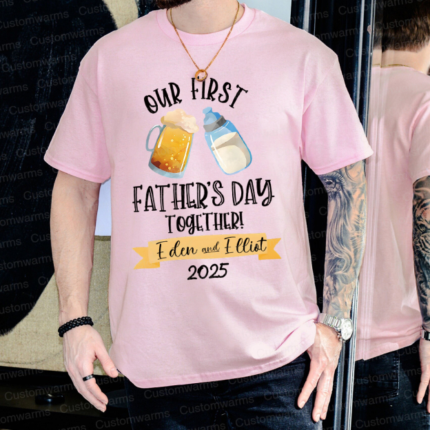 Personalized First Father's Day Daddy and Baby Outfit | CWFamily64