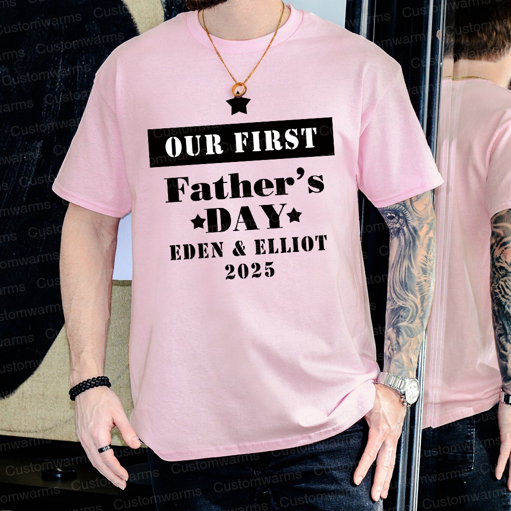 Personalized First Father's Day Daddy and Baby Outfit | CWFamily73