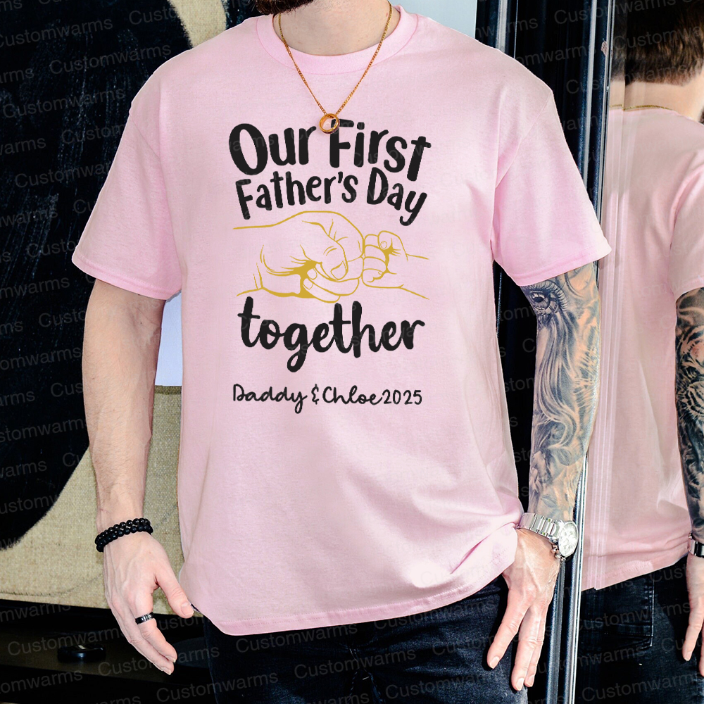 Personalized First Father's Day Daddy and Baby Outfit | CWFamily74