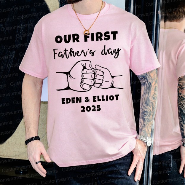 Personalized First Father's Day Daddy and Baby Outfit | CWFamily67