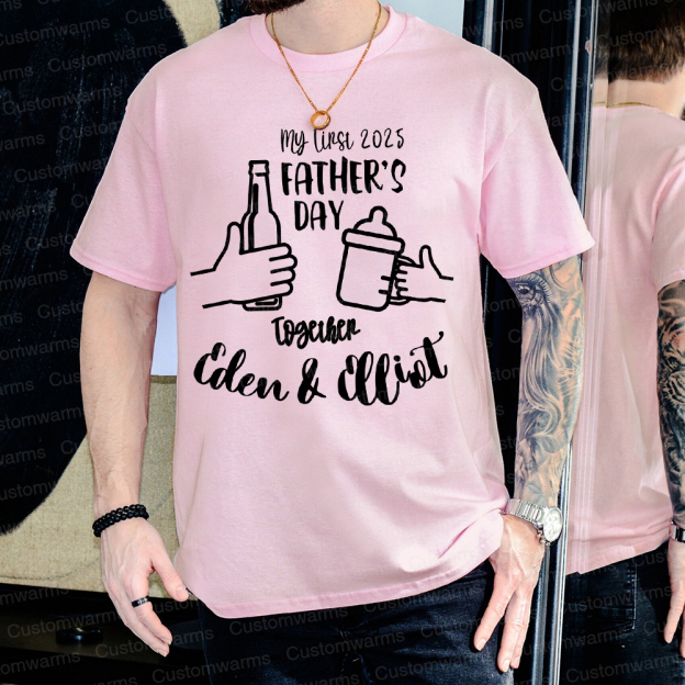 Personalized First Father's Day Daddy and Baby Outfit | CWFamily68