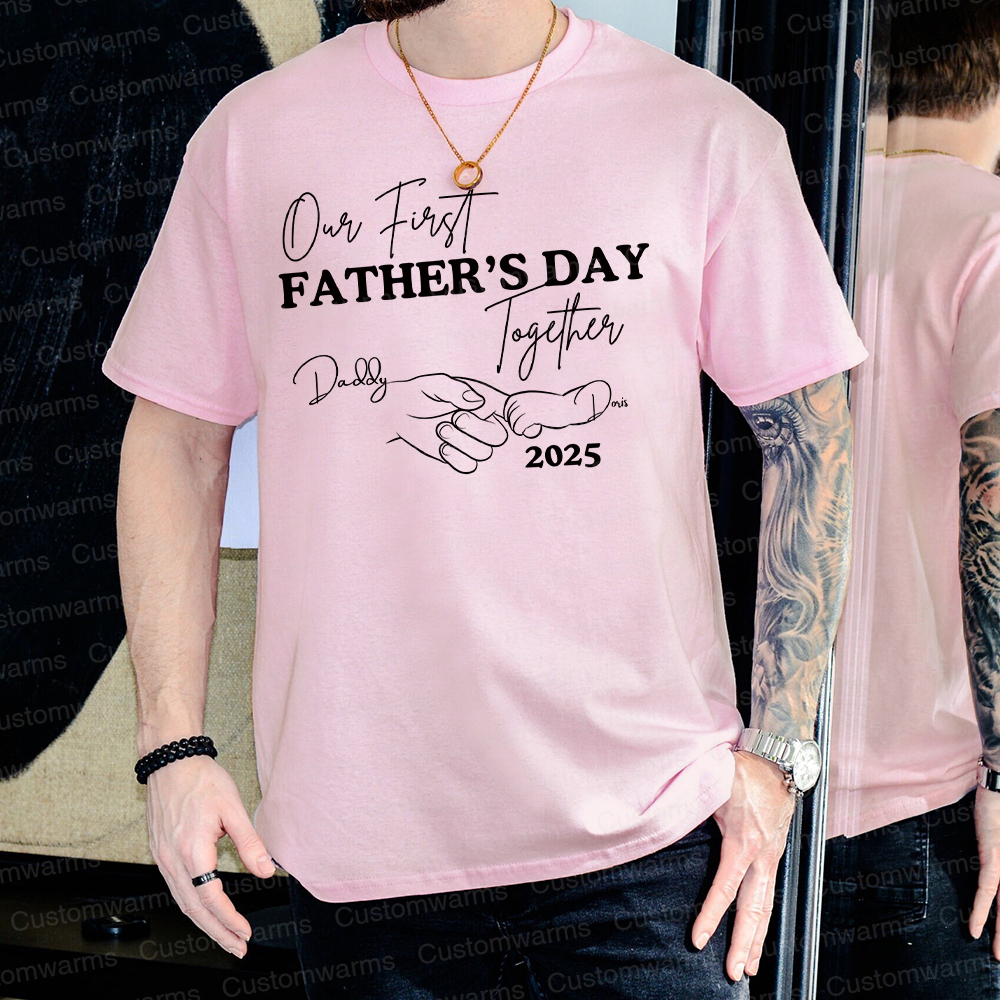 Personalized First Father's Day Daddy and Baby Outfit | CWFamily75