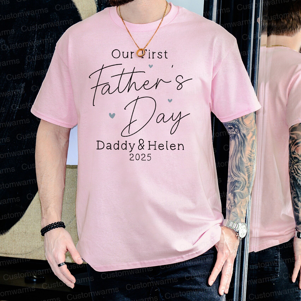 Personalized First Father's Day Daddy and Baby Outfit | CWFamily78
