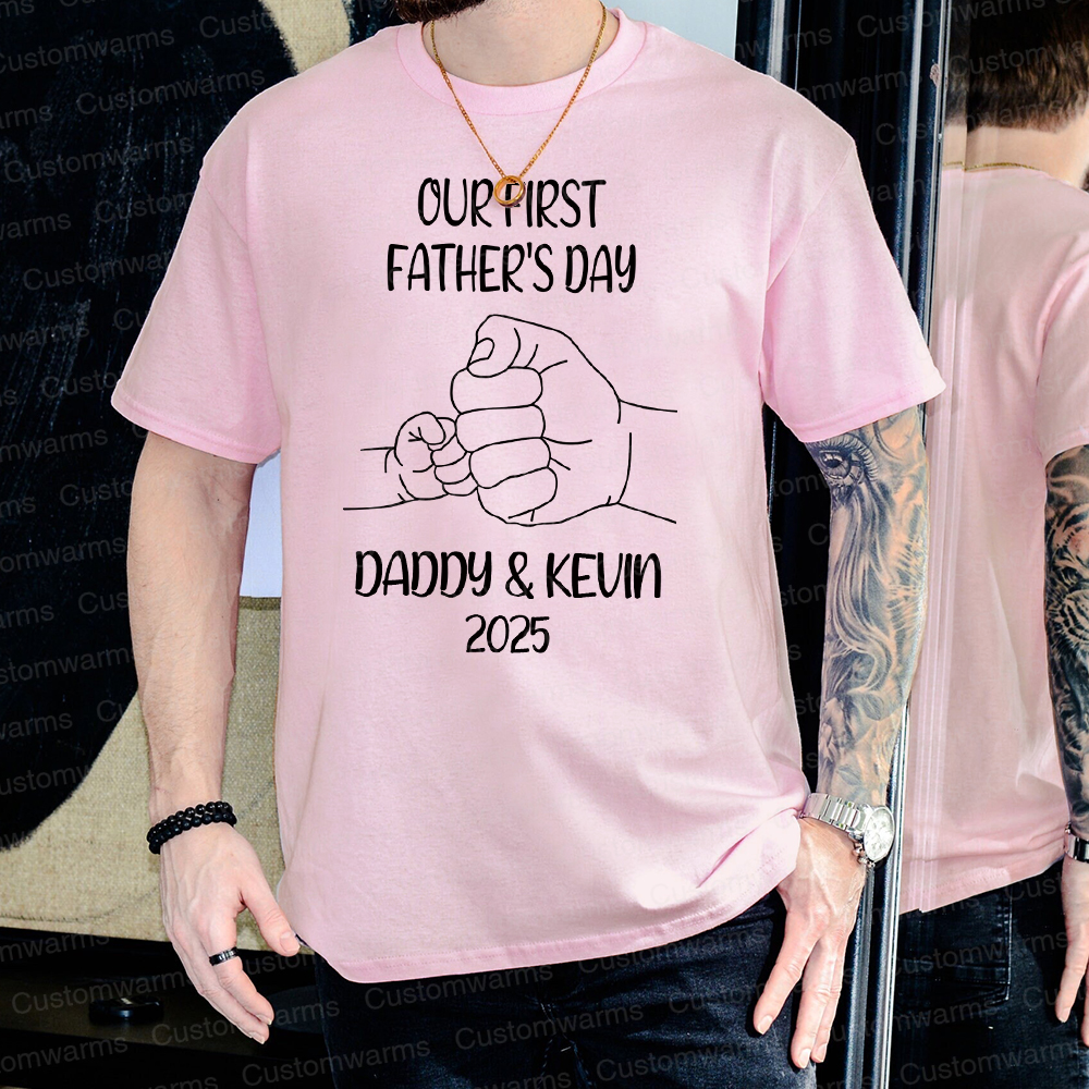 Personalized First Father's Day Daddy and Baby Outfit | CWFamily82