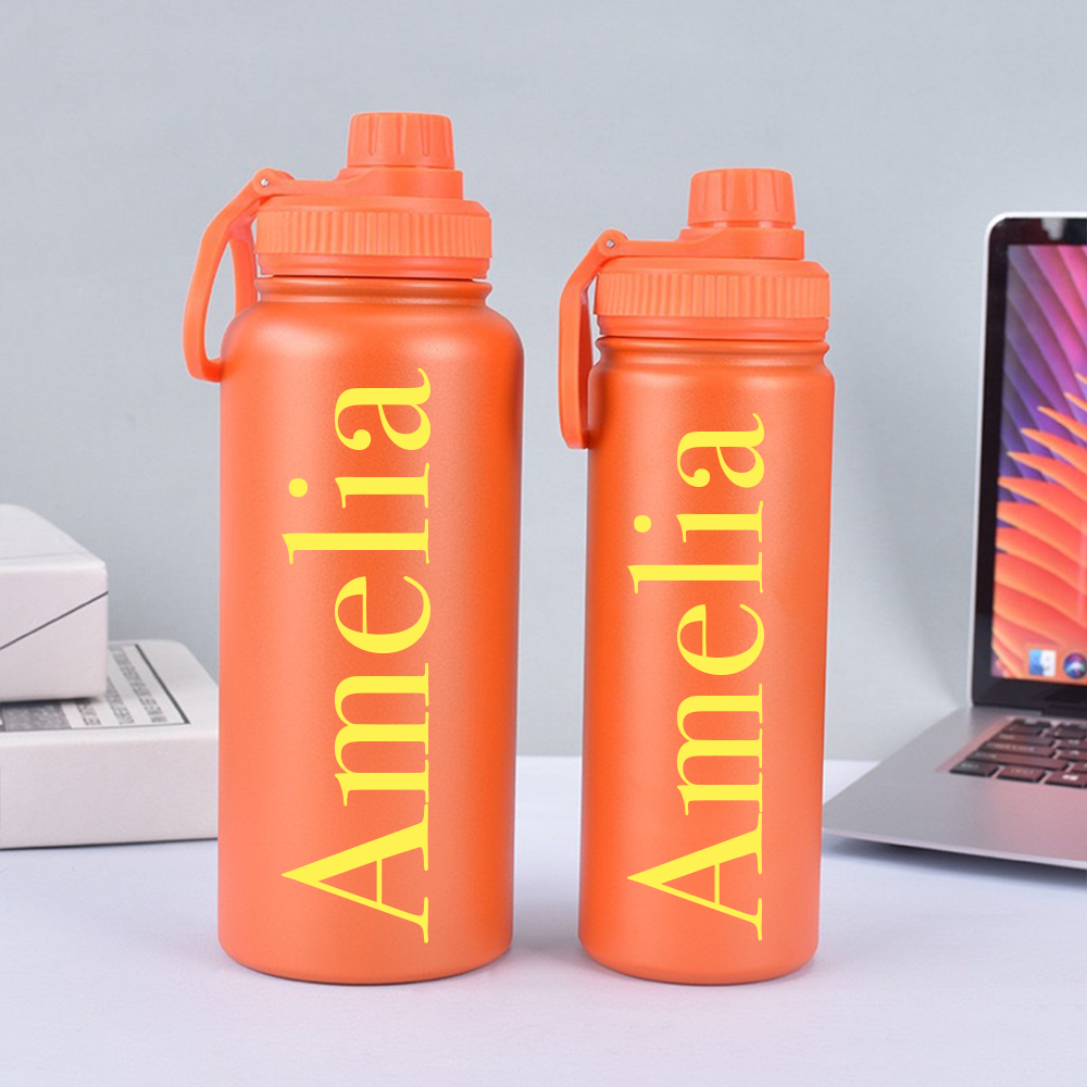 Personalised Stainless Steel 18oz/22oz/25oz/32oz Sports Water Bottles | YouBottle60