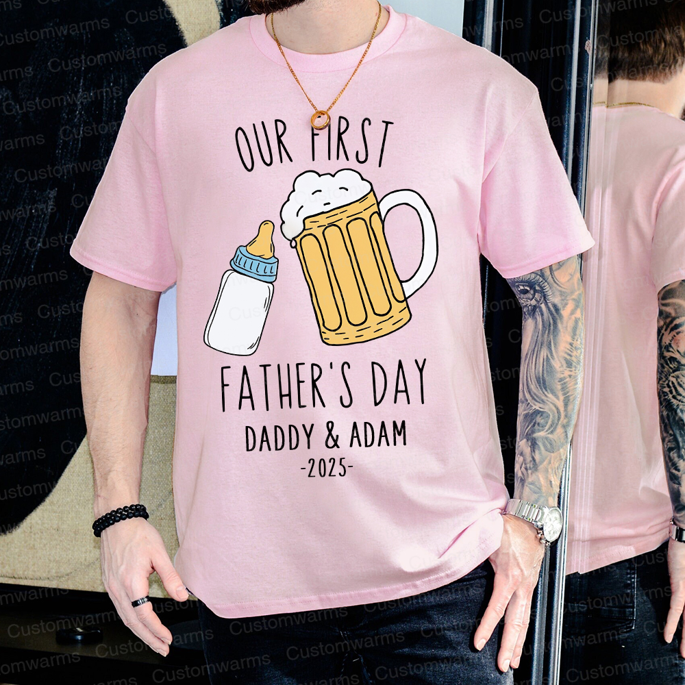 Personalized First Father's Day Daddy and Baby Outfit | CWFamily88