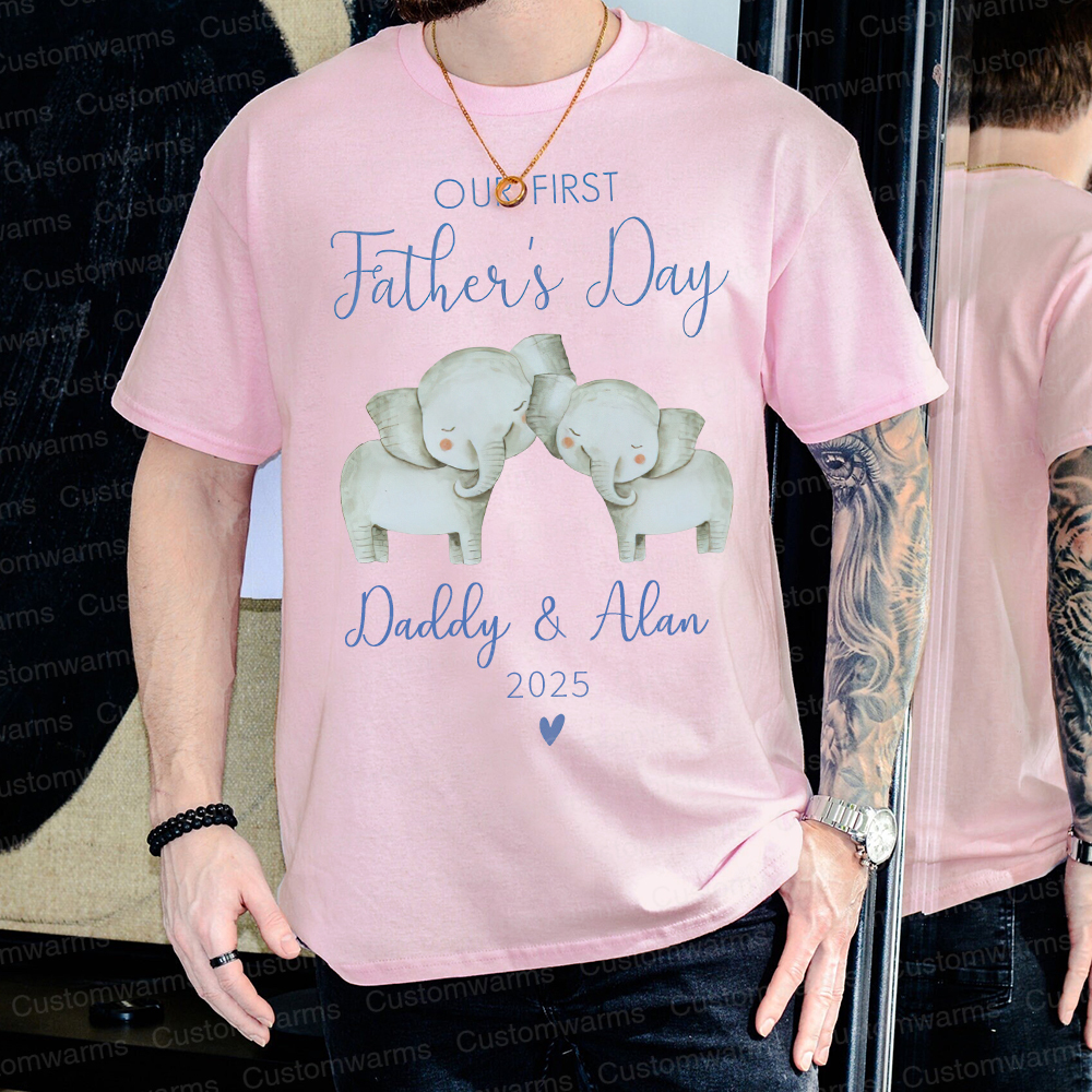 Personalized First Father's Day Daddy and Baby Outfit | CWFamily91