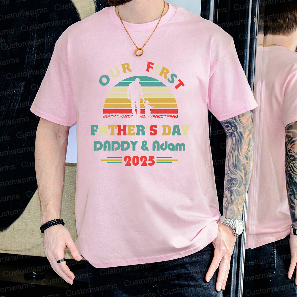 Personalized First Father's Day Daddy and Baby Outfit | CWFamily95