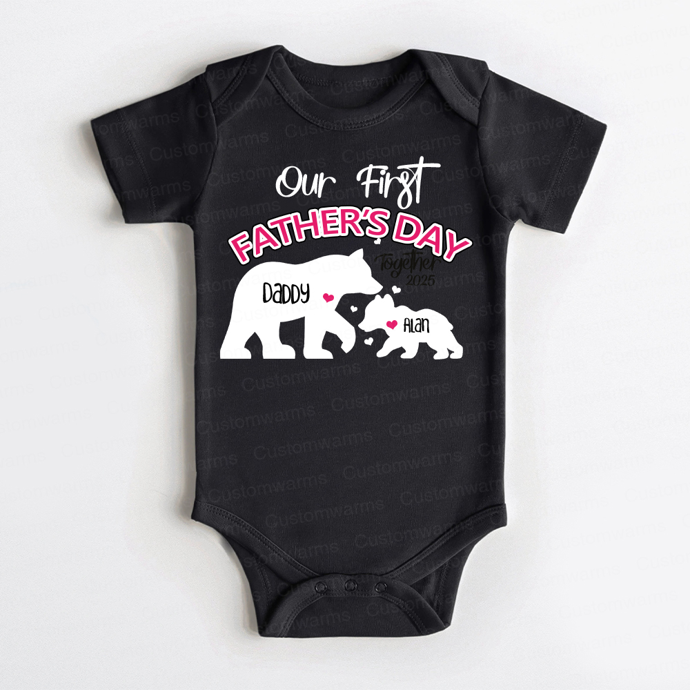 Personalized First Father's Day Daddy and Baby Outfit | CWFamily97