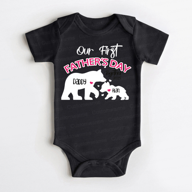 Personalized First Father's Day Daddy and Baby Outfit | CWFamily97