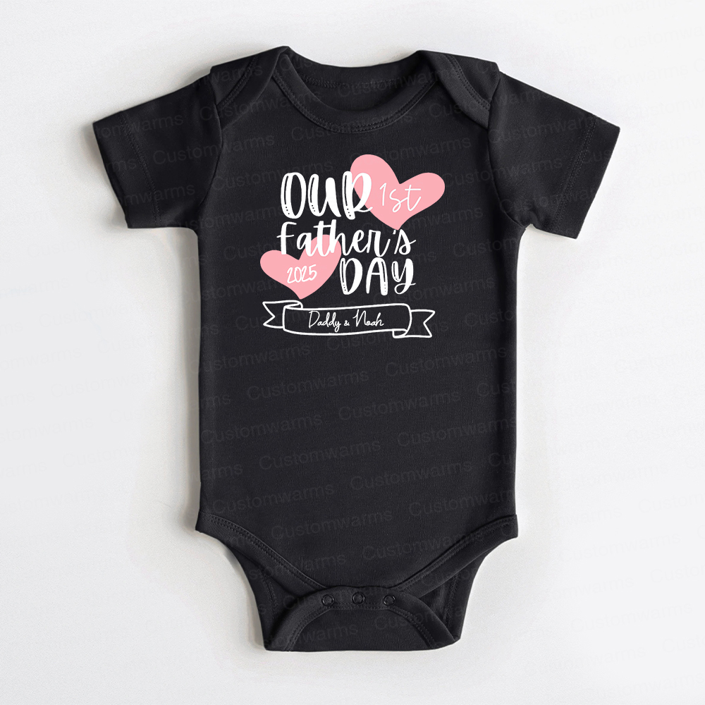Personalized First Father's Day Daddy and Baby Outfit | CWFamily99