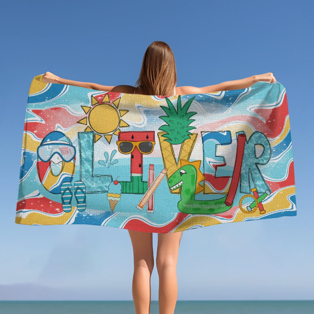 Personalized Lovely Kid Towel for Summer & Beach | CWTowel163