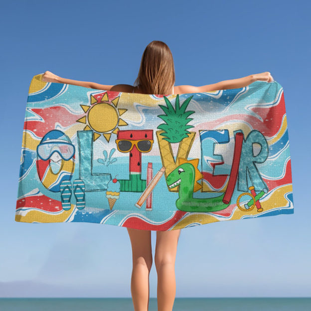 Personalized Lovely Kid Towel for Summer & Beach | CWTowel163