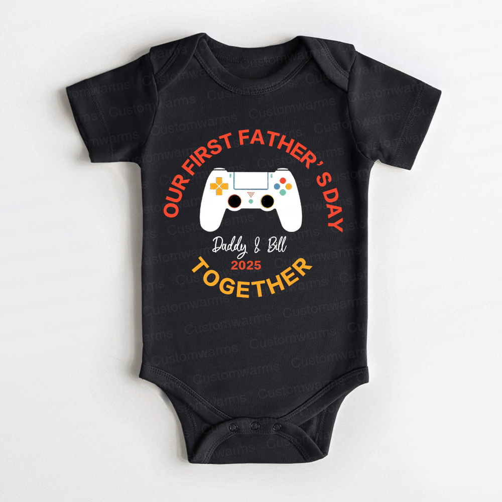 Personalized First Father's Day Daddy and Baby Outfit | CWFamily96