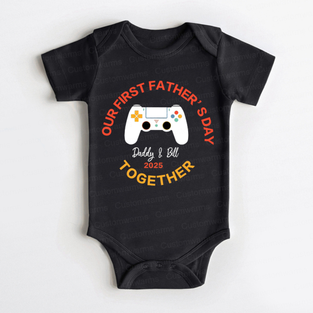 Personalized First Father's Day Daddy and Baby Outfit | CWFamily96