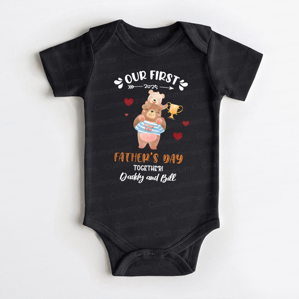 Personalized First Father's Day Daddy and Baby Outfit | CWFamily98