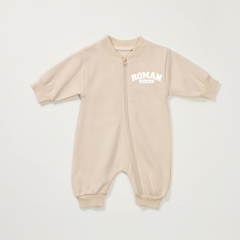 Personalized Kids Cozy Soft Zip Sweatshirt Romper | inRomper19