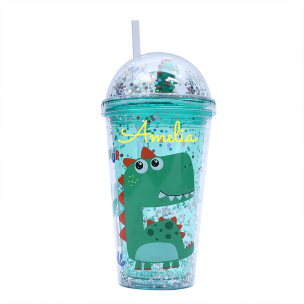 Personalised BPA Free 16oz Cartoon Dinosaur Tumblers Bottles | YouBottle75