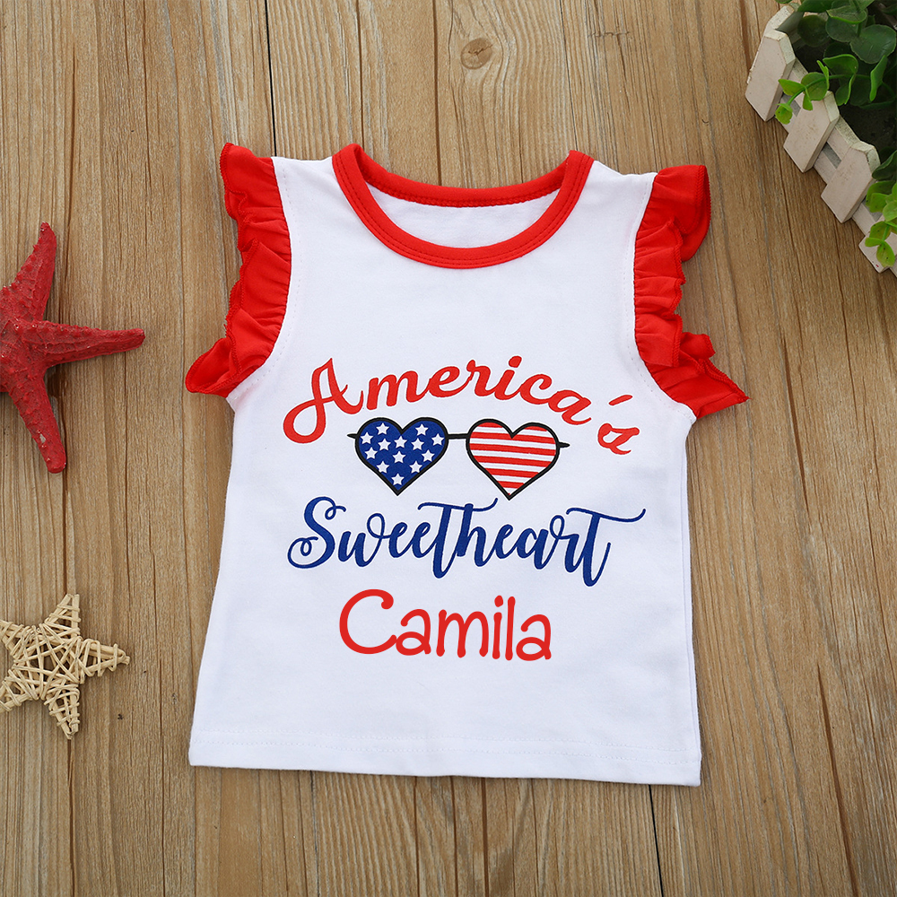 Personalized 4th of July Independence Day Outfit Set | CWBaby235