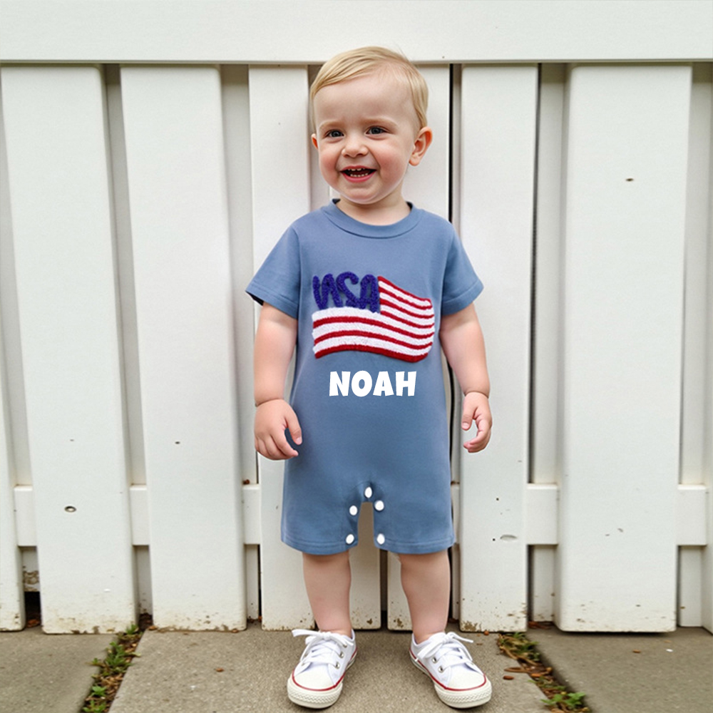 Personalized 4th of July Independence Day Romper | CWBaby248