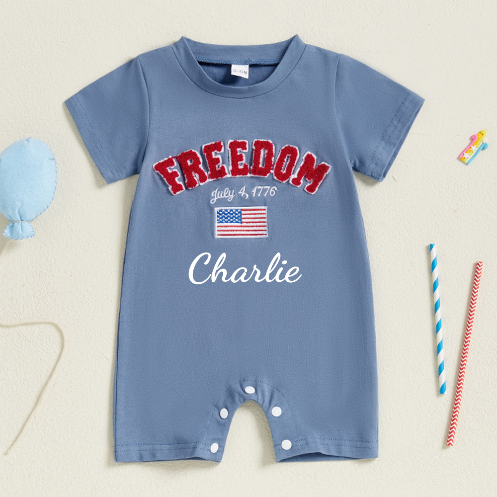 Personalized 4th of July Independence Day Romper | CWBaby248