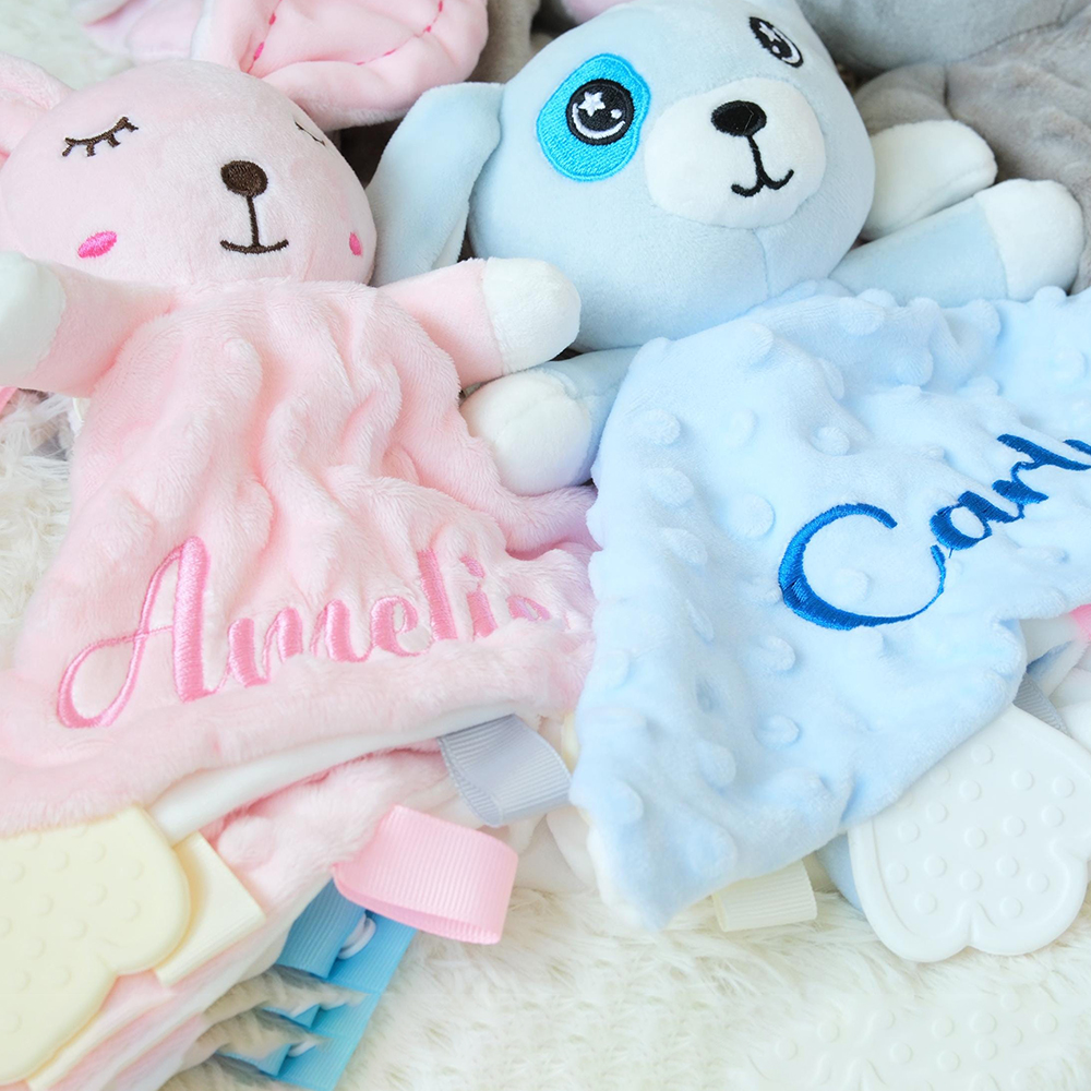 Personalized Baby Embroidery Comforter Sleep Toy | CWToy128