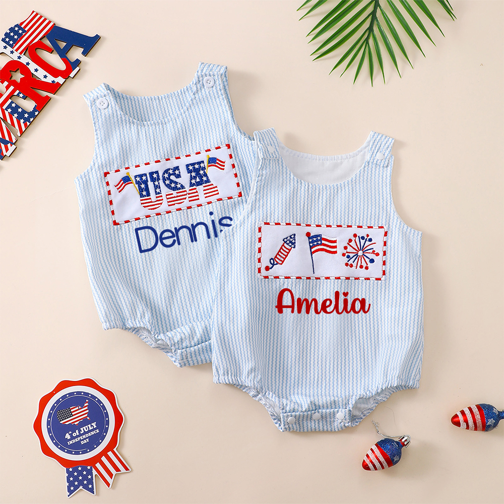Personalized 4th of July Independence Day Romper | CWBaby250