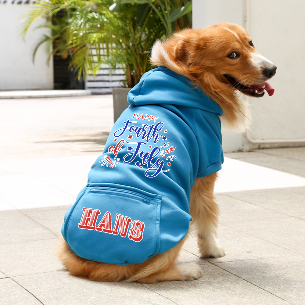 Personalized The 4th of July Pet Hoodie | BKPet153