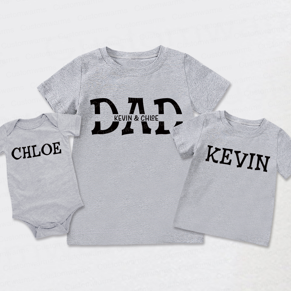 Personalized First Father's Day Daddy and Me Outfit | CWFamily108