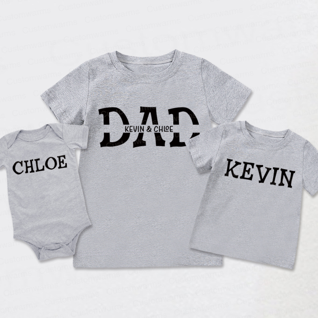 Personalized First Father's Day Daddy and Me Outfit | CWFamily108