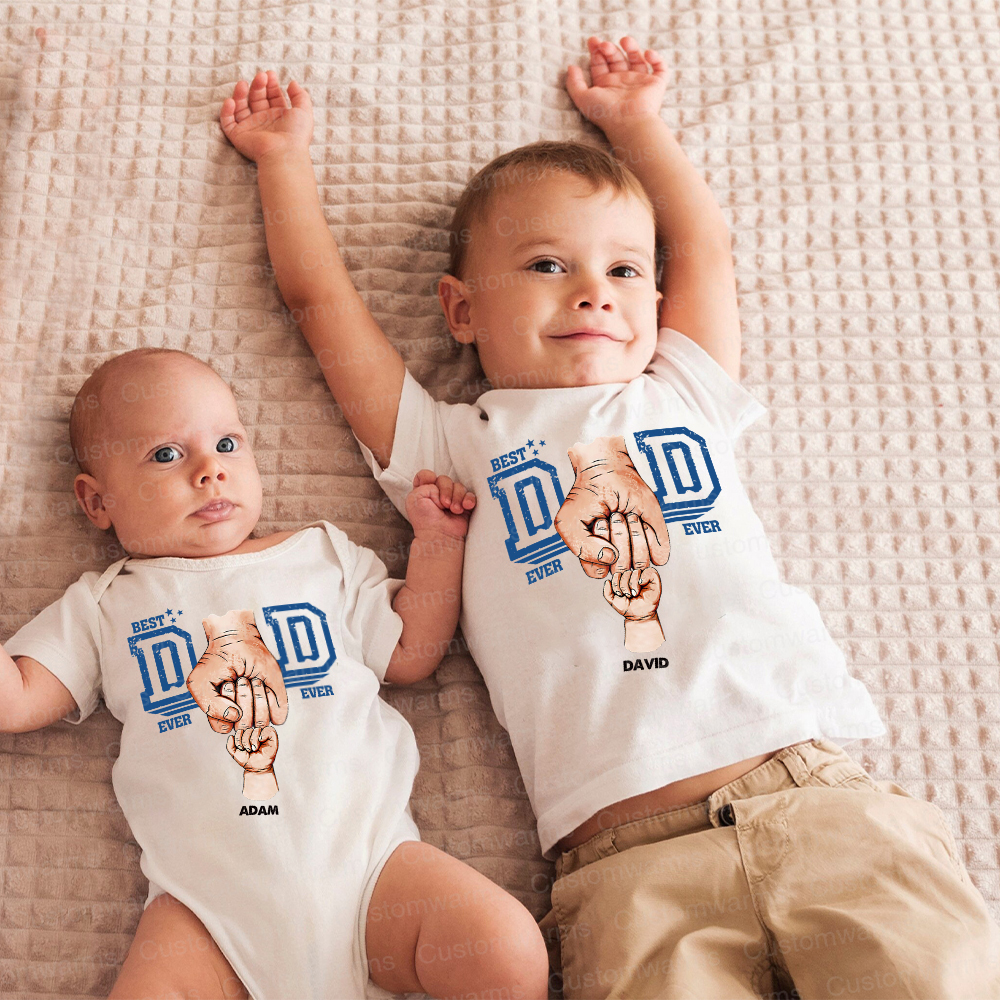 Personalized First Father's Day Daddy and Me Outfit | CWFamily109