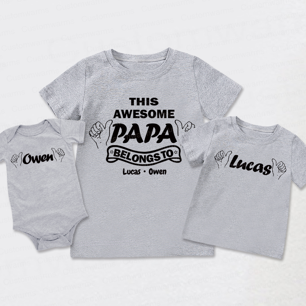 Personalized First Father's Day Daddy and Me Outfit | CWFamily110