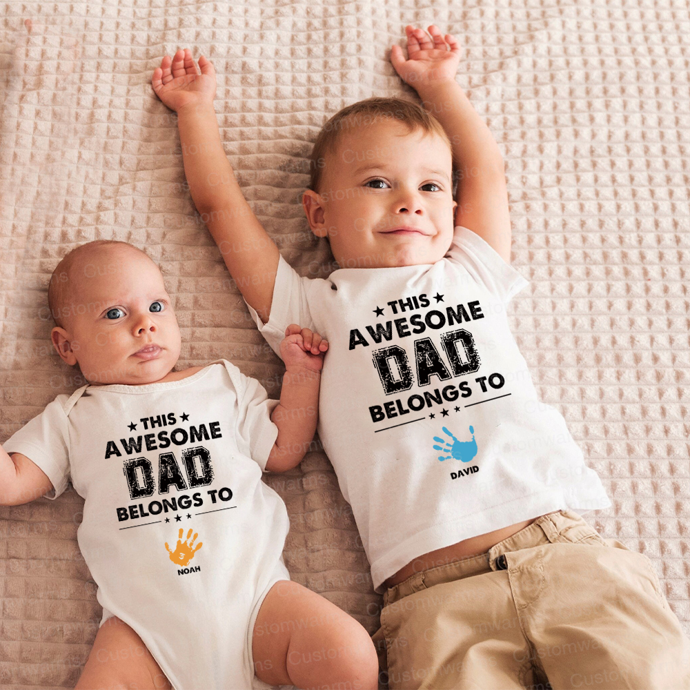 Personalized First Father's Day Daddy and Me Outfit | CWFamily111