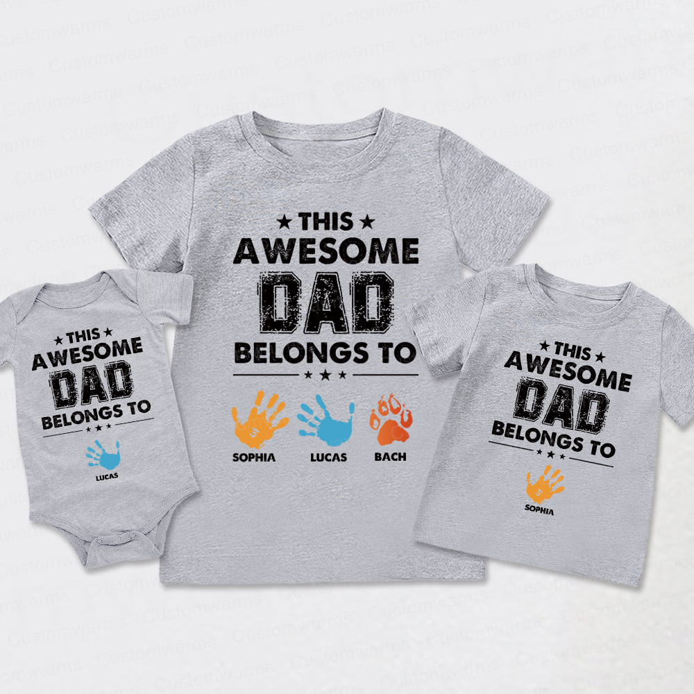 Personalized First Father's Day Daddy and Me Outfit | CWFamily111