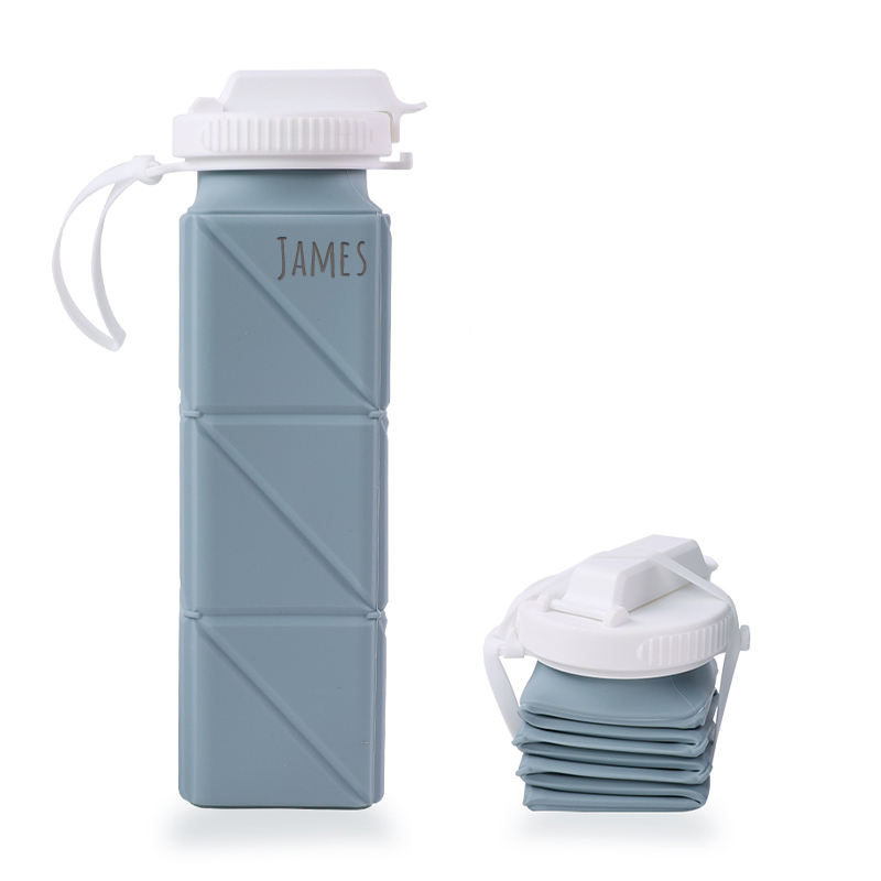 Personalised BPA Free 20oz Food Grade Silicone Foldable Water Bottles | YouBottle80