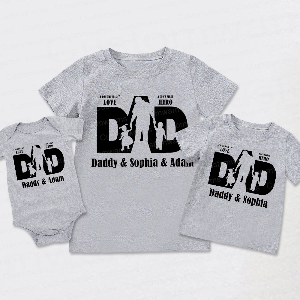 Personalized First Father's Day Daddy and Me Outfit | CWFamily114
